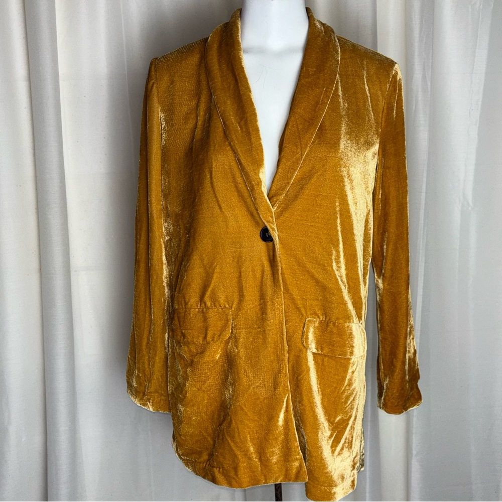 Endless Rose Velvet Single Breasted Blazer Jacket